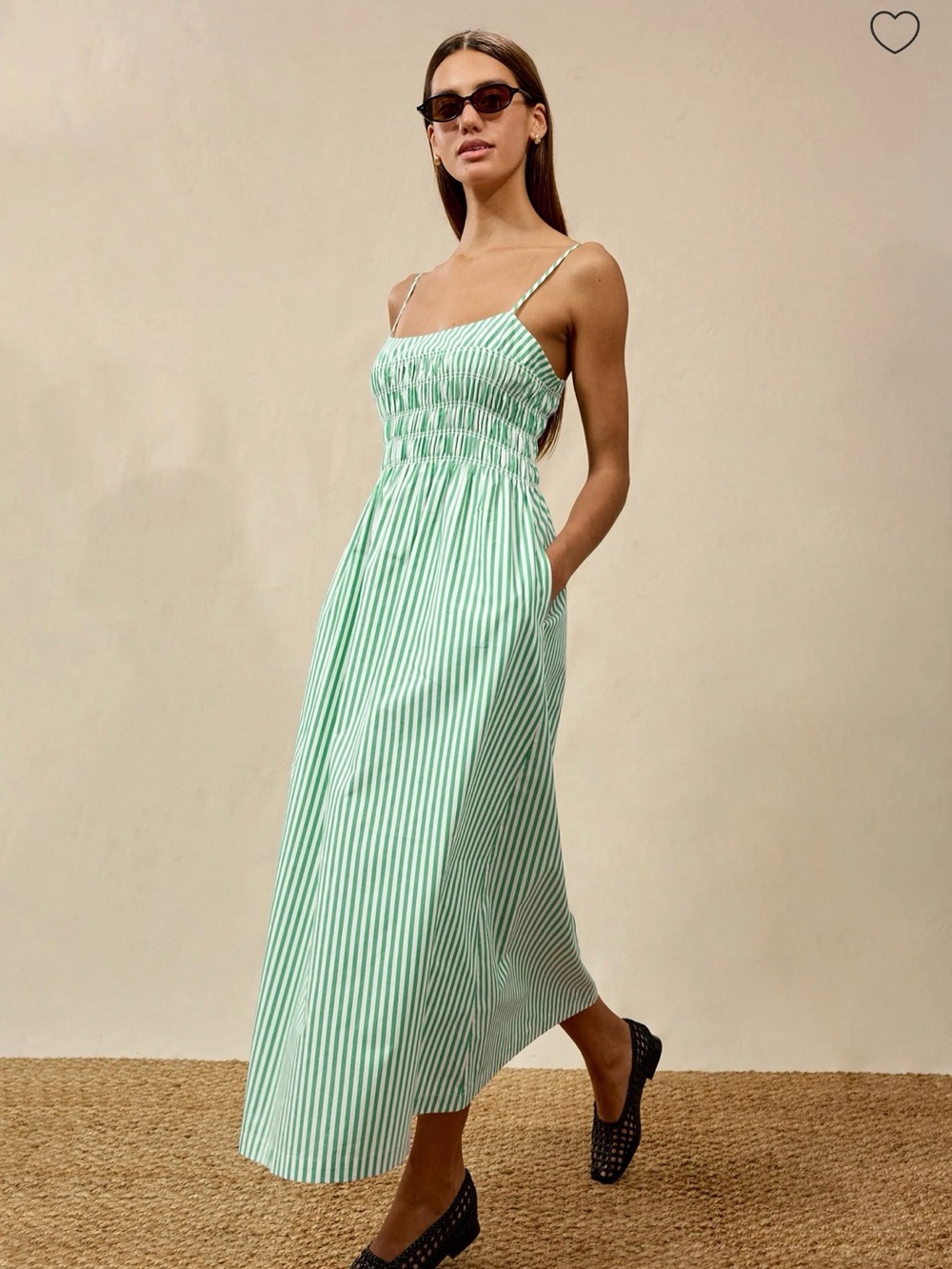 Primrose Dress
Emerald Stripe Size small